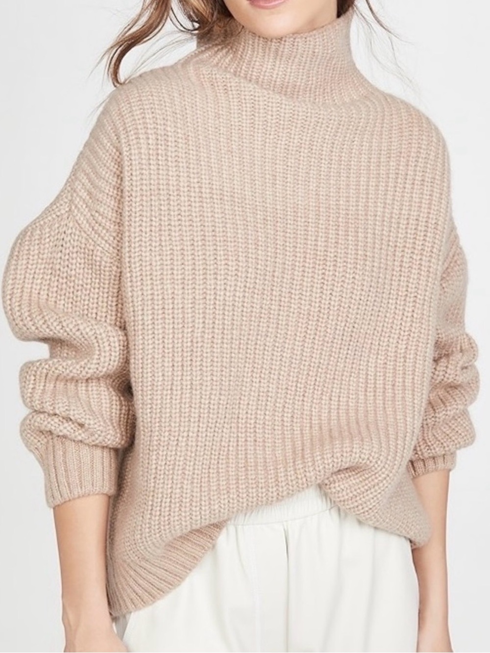 ANINE BING Sydney Sweater in Camel Alpaca Wool Blend - Size XS